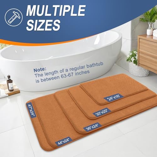 OLANLY Memory Foam Bathroom Runner Rug 44x24, Absorbent Long Bath Mat - Image 5