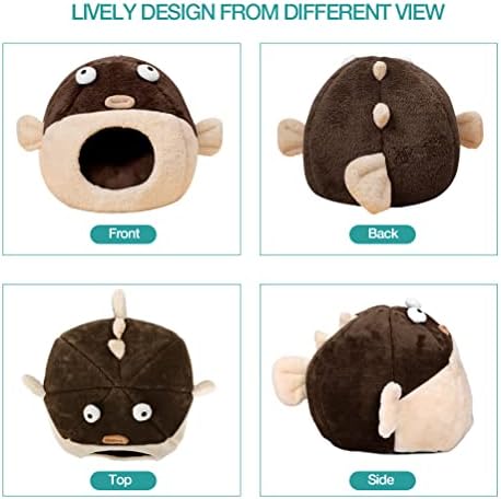 Cat Beds for Indoor Cats-Cat Bed Cave, Cute Lively Pufferfish Shape - Image 4
