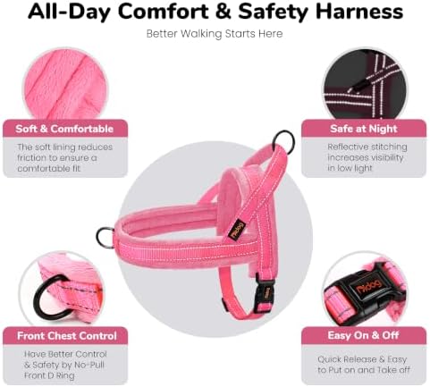 Didog No Pull Dog Harness for Small Dogs, Soft Flannel Padded - Image 5