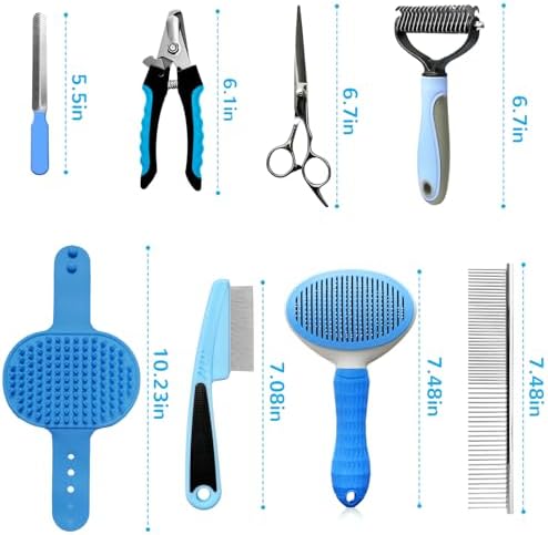 Dog Brush & Grooming Kit – 9-Piece Pet Brush & Deshedding Set - Image 2