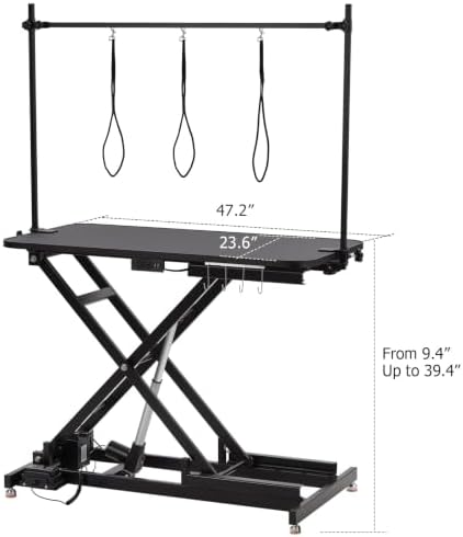 47 in Electric Pet Grooming Table w/Leveling Wheels, Max 264 LBS - Image 5