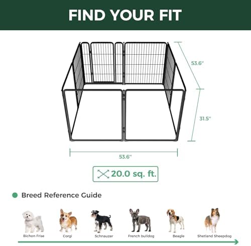 FXW AuraSpace Pro Acrylic & Wire Mesh Indoor Dog Playpen, 8 Panels - Image 6