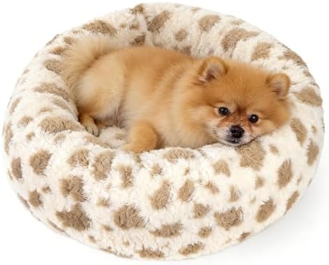 Avont Donut Dog Bed, Calming Round Pet Bed by Avont