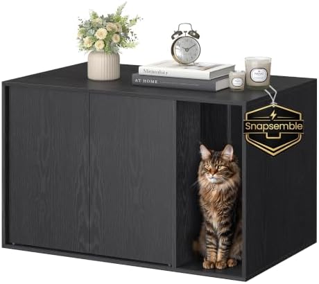 SONGMICS HOME Cat Litter Box Enclosure, Tool-Free Assembly by SONGMICSHOME