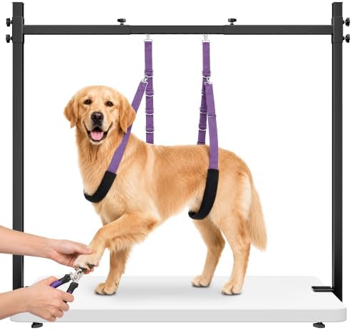 H-Shape Dog Grooming Arm for Table, 26-50" W, by niffgaff