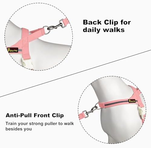 Plutus Pet Cotton Dog Harness and Leash Set, Reflective and Soft Padded - Image 3