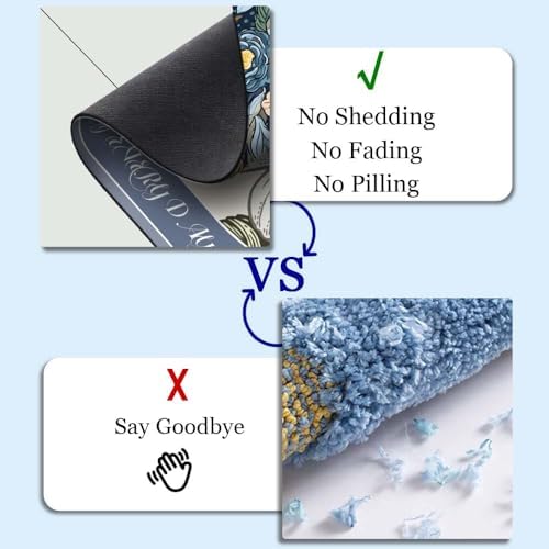 Simpler White Peach Flowers Super Absorbent Quick-Drying Bathroom Mat Rug - Image 4