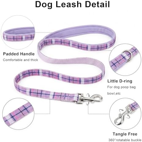 AIITLE Step in Dog Harness and Leash Set Plaid Adjustable - Image 6