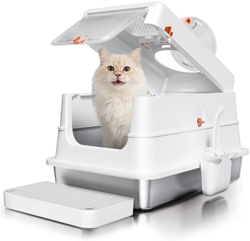 Stainless Steel Cat Litter Box by FusblomOfficial