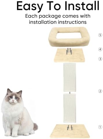 Cat Scratching Post with Plush Perch - Image 4