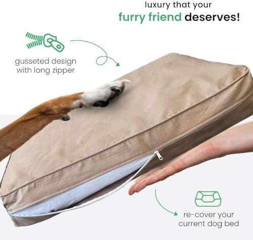 Molly Mutt Tan Dog Bed Cover, Non-Toxic & 100% Cotton - Image 5