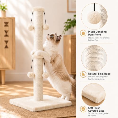 Dimaka 29'' Cat Scratching Post, Sisal Post - Image 3