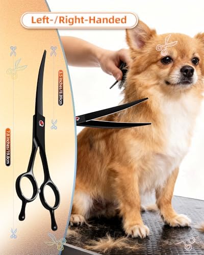 Dog Grooming Scissors, Curved Scissors - Image 6