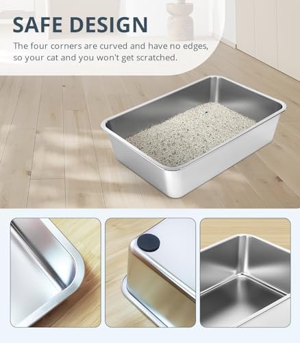 WENBOKMIN Stainless Steel Cat Litter Box - Image 4