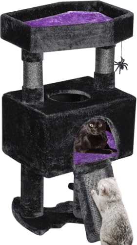 BEWISHOME Cat Tree Tower for Indoor Cats, Gothic Cat Trees by BEWISHOME
