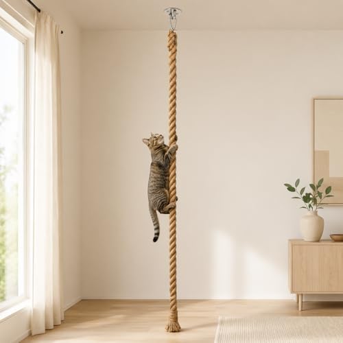 Extra Long 7.9Ft Jute Rope Cat Wall Climber by Unknown