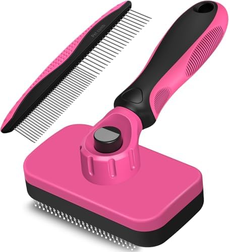 2PCS Self Cleaning Slicker Brush & Dog Comb by Unknown