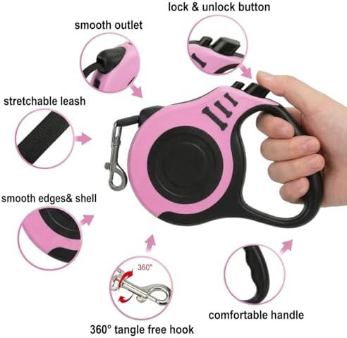 PETIMP Retractable Dog Leash Lightweight 16FT Leash Set - Image 3