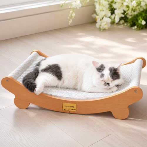 CHEERPALS Outdoor Cat Bed, Wooden Hammock - Image 6