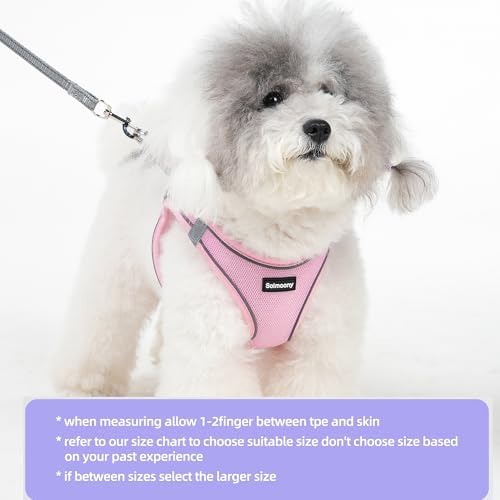 Solmoony Sparkly Medium Dog Harness and Leash Set, Step in Soft Light Puppy Vest - Image 2