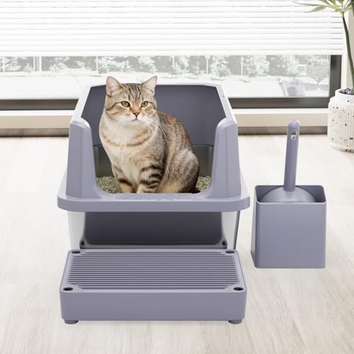 RIZZARI Cat Litter Box Non-Porous: Open High Sides - Image 7