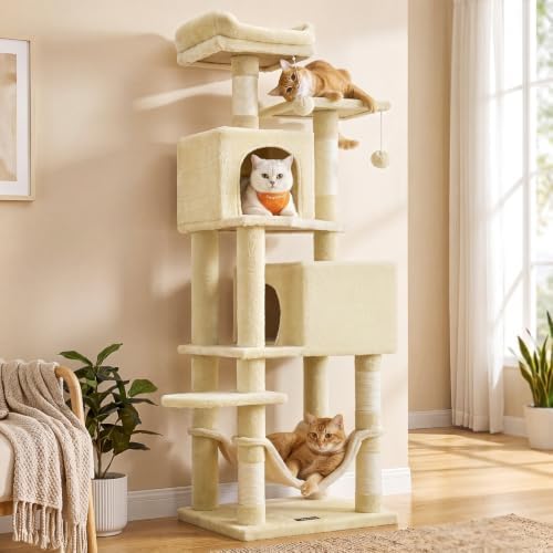 Feandrea Cat Tree, 59.5-Inch Tall Cat Tower by FeandreabySONGMICSHOME
