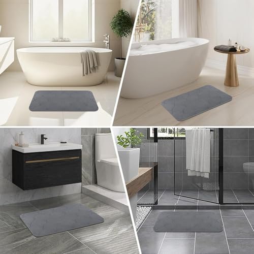 Stone Bath Mat Diatomaceous Earth Shower Mat Non-Slip Super Absorbent Quick - Image 5