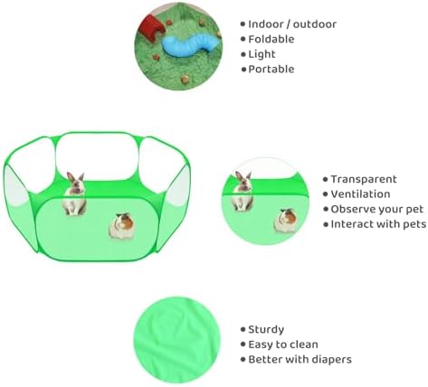 Amakunft Small Animal Playpen, Pop-Up Portable Play Yard - Image 2