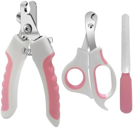 Pet Nail Clippers and Trimmers Set Safety Guard to Avoid Over Cutting Razor by LDJZON