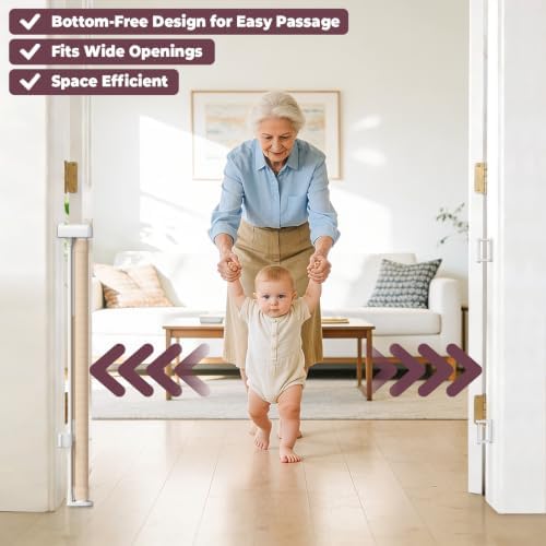 2Pack Retractable Baby Gates for Stair - Image 3