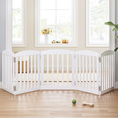 SPIRICH Wooden Freestanding Foldable Dog Gate - Image 2
