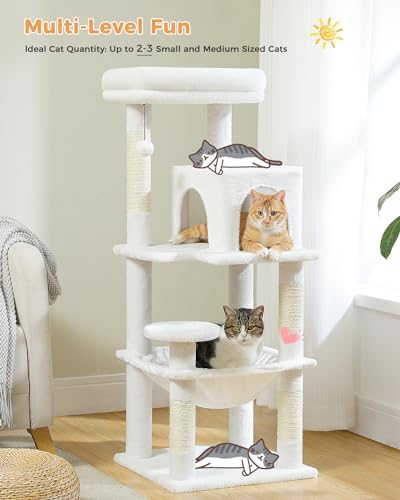 MUTTROS 45.7" Cat Tree with Hammock, Condo & 4 Sisal Posts - Image 2