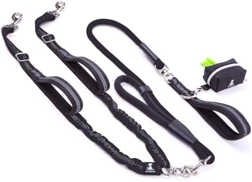Premium Double Leash for Two Dogs, Medium & Large Breeds by SparklyPets