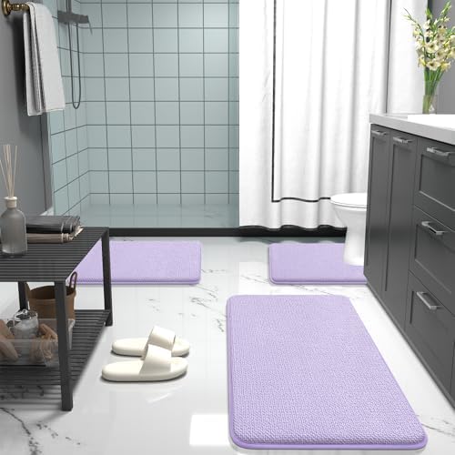 OLANLY Memory Foam Bathroom Toilet Rugs U-Shaped 24x20, Soft Mat - Image 6