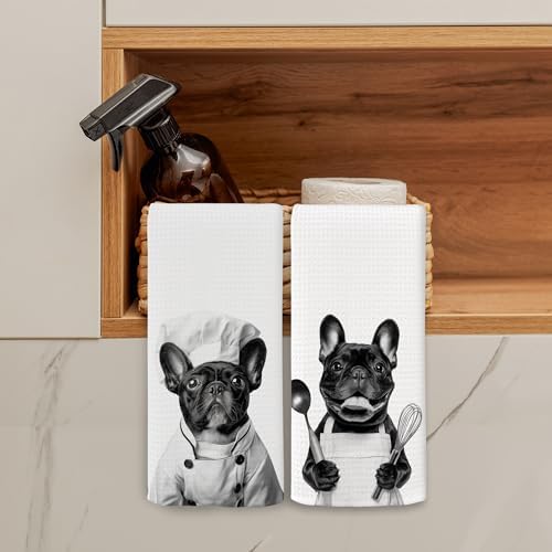 Dog Kitchen Towels Decor Set of 2 - Image 3