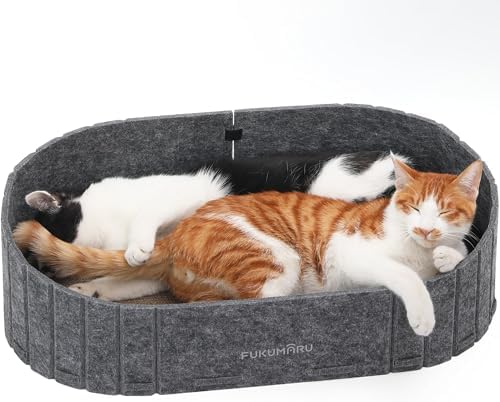 FUKUMARU Cat Scratcher, 24 Inch Sofa Shape Cat Scratching Bed Couch Indoor by FUKUMARU