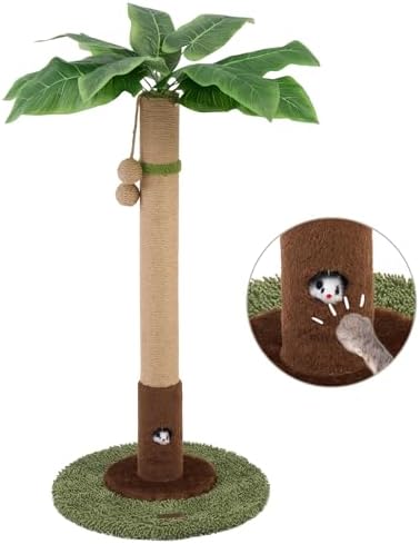 Woochpet Cat Scratching Post for Indoor Cats, 35.43" Tall Cat Scratcher Tree by WOOCHPET
