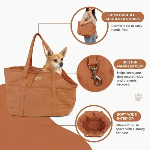 Plush Dog Purse Carrier for Small Dogs, Soft Tote - Image 4