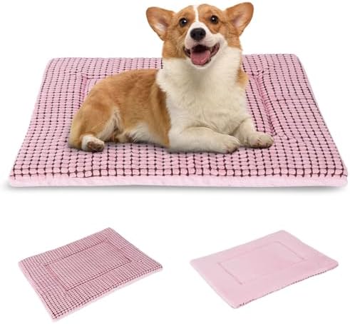 BVAGSS Reversible Dog Crate Pad, Memory Foam Pet Bed Mat, Soft Warm Machine by BVAGSS