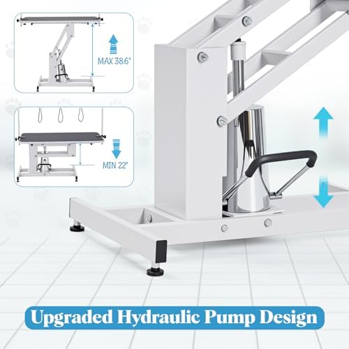 Garvee 43.3 in Hydraulic Pet Grooming Table, Professional Hydraulic Grooming - Image 4
