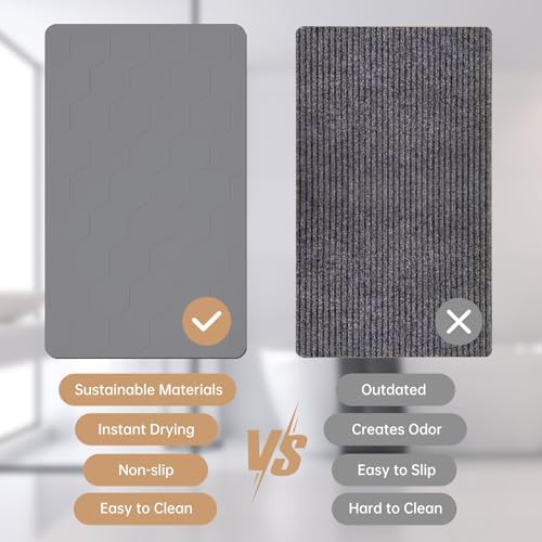 THMINS 2 Pack Extra Large Stone Bath Mat - Image 6