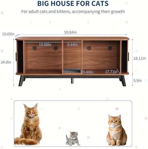 Cat Litter Box Furniture for 2 Cats - Image 3
