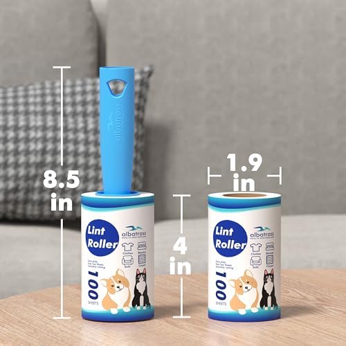 400 Sheets Lint Rollers for Pet Hair Extra Sticky, 2 Handles, 4 Rollers - Image 3