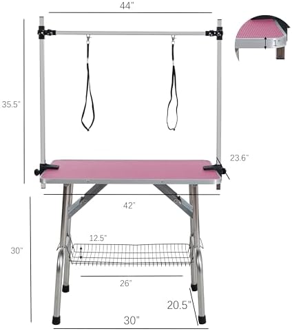 42" Dog Grooming Table Foldable Pet Grooming Tables - Image 2