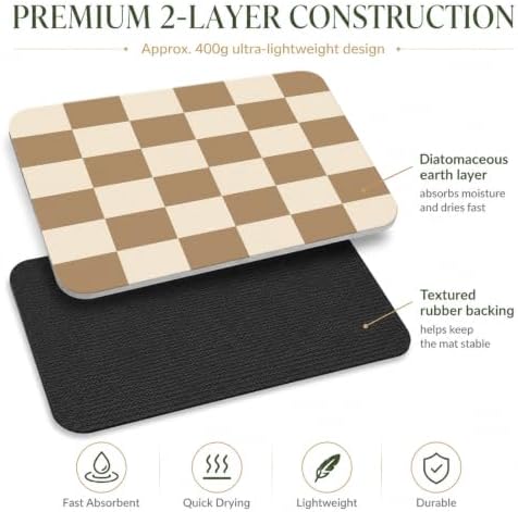 Natural Diatomaceous Earth Bath Mat, Ultra Thin Quick Dry Floor Rug - Image 6