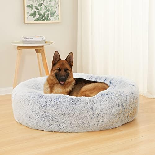 Bedfolks Calming Fluffy Donut Dog Bed - Image 2