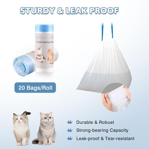 120 Count Self-Cleaning Cat Litter Box Liners Compatible - Image 4
