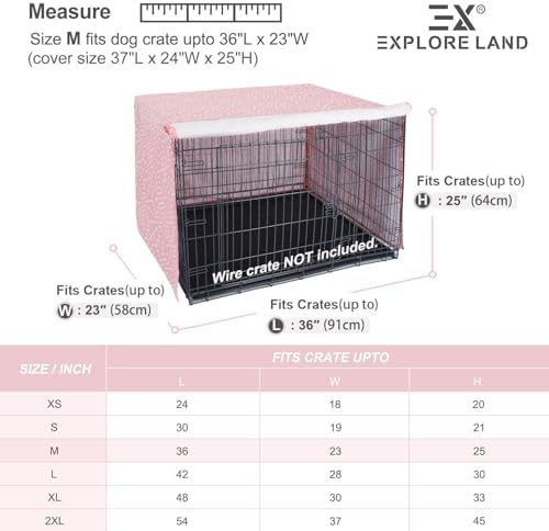 Explore Land Pattern Dog Crate Cover, 36 Inches - Image 2