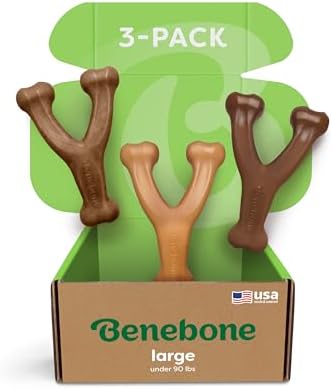Benebone 3-Pack Wishbone Dog Chew Toy by Benebone
