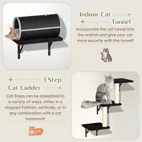 14-in-1 Cat Wall Shelves, Wall Mounted Cat Shelves, Space Saving - Image 4